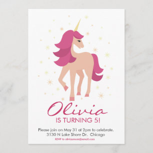 Invitation Unicorn magique
