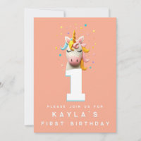 Unicorn Numéro Anniversaire de la laine de fête Fe