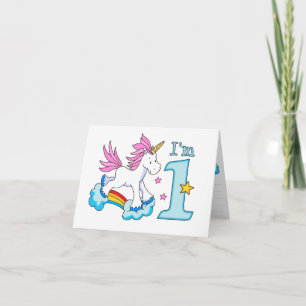Invitation Unicorn Rainbow 1er Anniversaire Renouvellement In