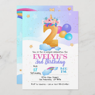 Invitation Unicorn, Unicorn 2e anniversaire