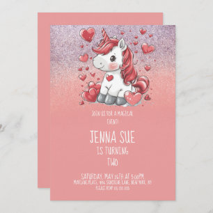 Invitation Unicorn Valentines