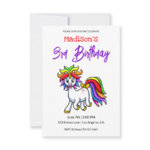 Unicorne couleur mignonne Anniversaire