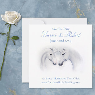 Invitation Unicornes blanches Aimer Couple