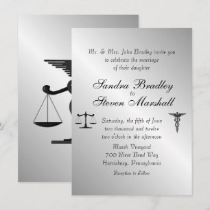 Invitation Union médicale et juridique Silver Shine