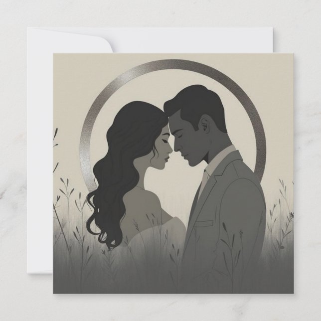 Invitation Union moderne minimale (Devant)