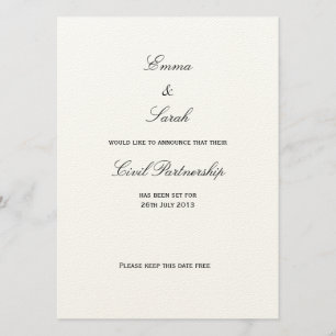 Invitation Union - Sauvegarder la Date