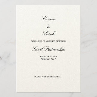 Invitation Union - Sauvegarder la Date