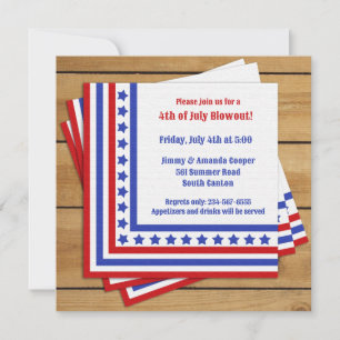 Invitation unique 4 juillet Party