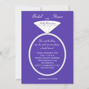 Invitation unique à la douche nuptiale en anneau s