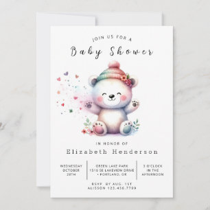 Invitation Unique Baby shower d'ours en ligne