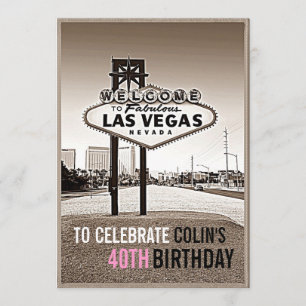 Invitation unique Las Vegas Anniversaire