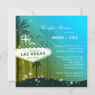Invitation Unique Las Vegas Mariage Couples Douche