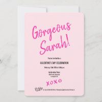 Unique personnalisable XOXO Pink Galentine's Day