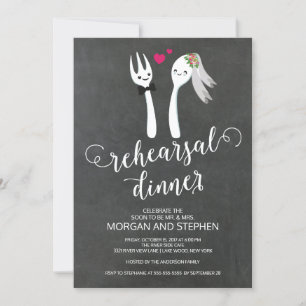Invitation unique pour le dîner de répétition