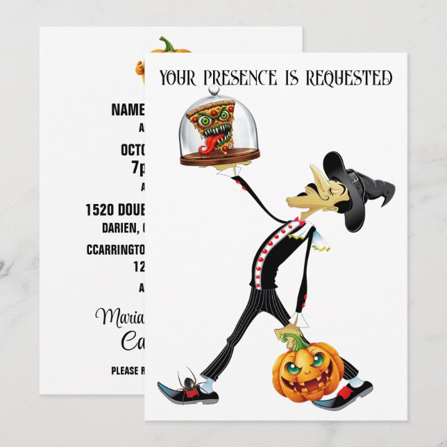 Invitation unique pour un rassemblement Halloween (Devant / Derrière)