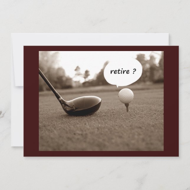 INVITATION "UNIQUE RETRAITE PARTY" (GOLF STYLE) (Devant)