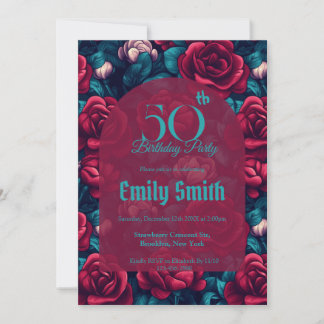 Invitation Unique Rose Fantasy Romantic Party