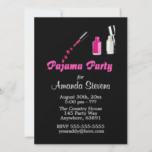 Invitation unique rose pour filles pour une soirée