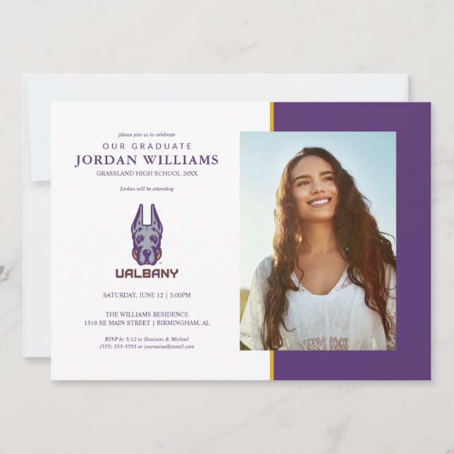 Invitation Université d'Albany Great Danes (Devant)