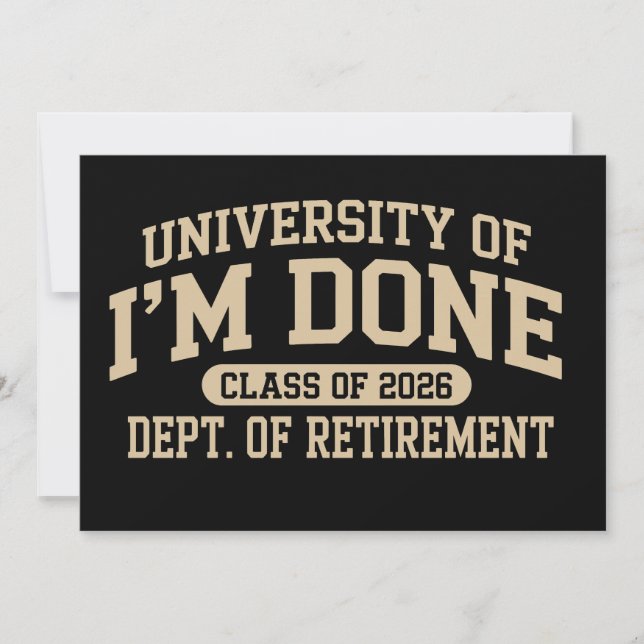 Invitation Université de J'en Ai Fini Promotion 2026 Retraite (Devant)