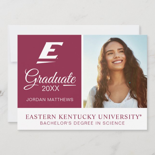 Invitation Université de l'Eastern Kentucky E (Devant)