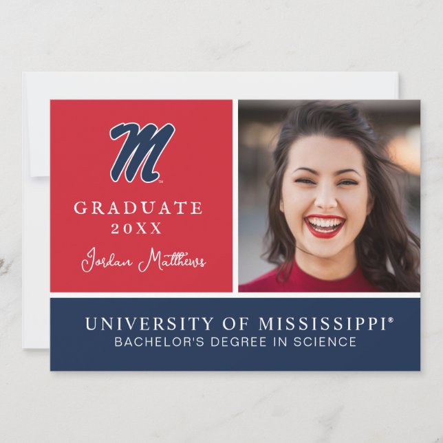 Invitation Université du Mississippi | Script M (Devant)