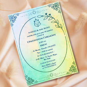 Invitation Upanayanam aka cérémonie hindou du fil sacré Janeu