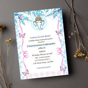 Invitation Upanayanam aka Hindu Holy Thread Janeu Cérémonie