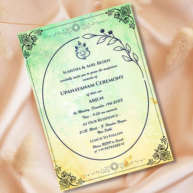 Invitation Upanayanam aka Hindu Holy Thread Janeu Cérémonie (Créateur téléchargé)