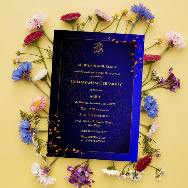 Invitation Upanayanam aka Hindu Holy Thread Janeu Cérémonie (Créateur téléchargé)