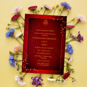 Invitation Upanayanam aka Hindu Holy Thread Janeu Cérémonie