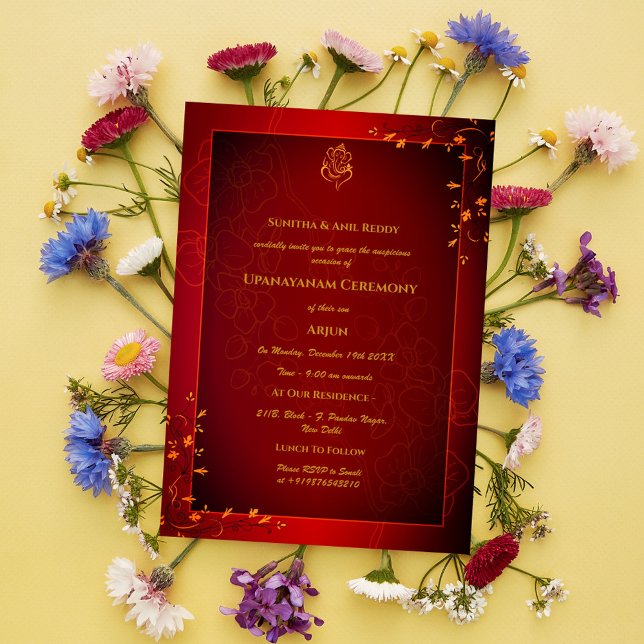 Invitation Upanayanam aka Hindu Holy Thread Janeu Cérémonie (Créateur téléchargé)