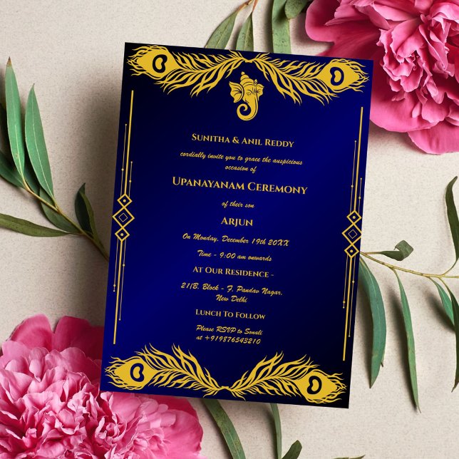 Invitation Upanayanam aka Hindu Holy Thread Janeu Cérémonie (Créateur téléchargé)