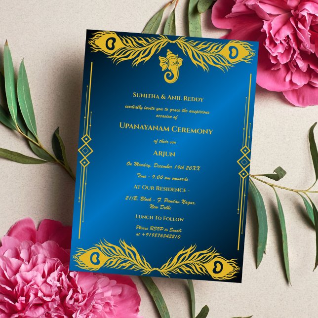 Invitation Upanayanam aka Hindu Holy Thread Janeu Cérémonie (Créateur téléchargé)