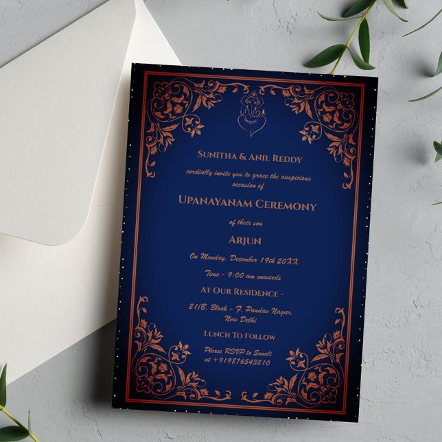 Invitation Upanayanam aka Hindu Holy Thread Janeu Cérémonie (Créateur téléchargé)