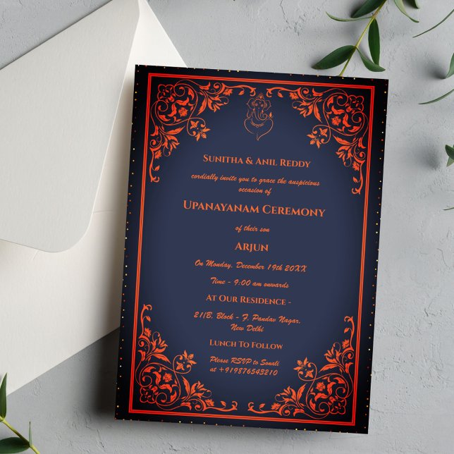 Invitation Upanayanam aka Hindu Holy Thread Janeu Cérémonie (Créateur téléchargé)