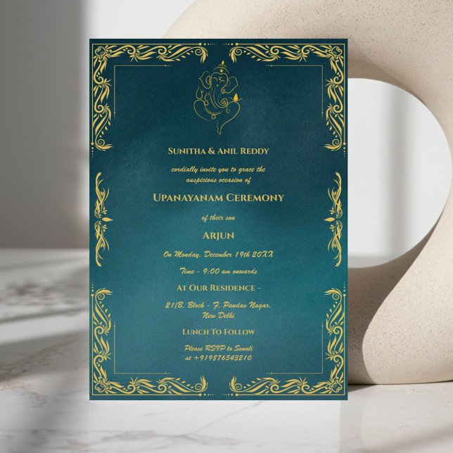 Invitation Upanayanam aka Hindu Holy Thread Janeu Cérémonie (Créateur téléchargé)