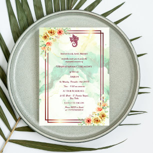 Invitation Upanayanam aka Hindu Holy Thread Janeu Cérémonie