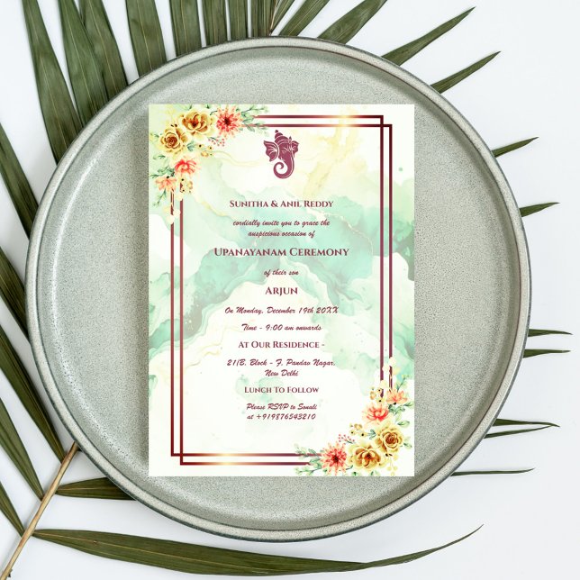 Invitation Upanayanam aka Hindu Holy Thread Janeu Cérémonie (Créateur téléchargé)