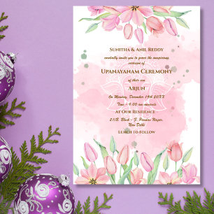 Invitation Upanayanam aka Hindu Holy Thread Janeu Cérémonie