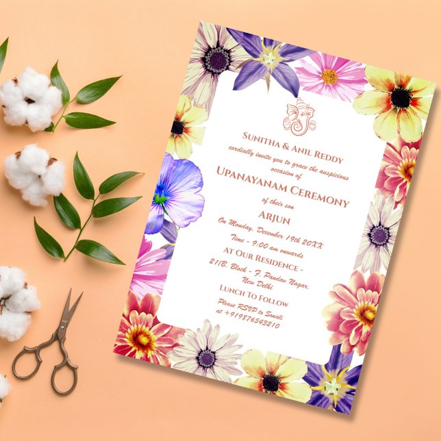 Invitation Upanayanam aka Hindu Holy Thread Janeu Cérémonie (Créateur téléchargé)