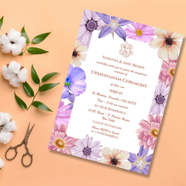 Invitation Upanayanam aka Hindu Holy Thread Janeu Cérémonie (Créateur téléchargé)