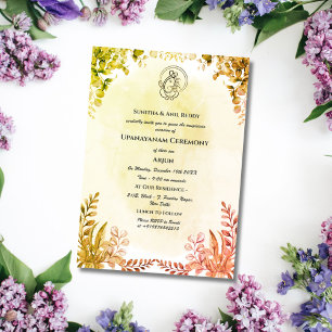 Invitation Upanayanam aka Hindu Holy Thread Janeu Cérémonie