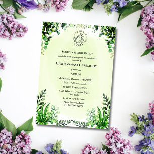 Invitation Upanayanam aka Hindu Holy Thread Janeu Cérémonie