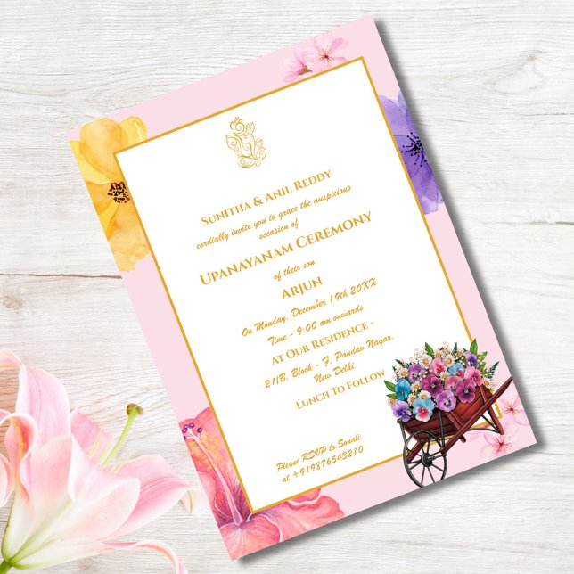 Invitation Upanayanam aka Hindu Holy Thread Janeu Cérémonie (Créateur téléchargé)