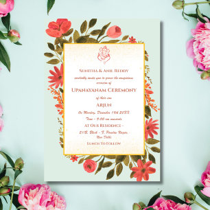 Invitation Upanayanam aka Hindu Holy Thread Janeu Cérémonie