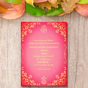 Invitation Upanayanam aka Hindu Holy Thread Janeu Cérémonie