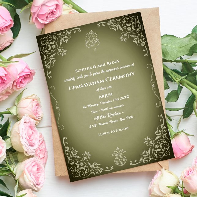 Invitation Upanayanam aka Hindu Holy Thread Janeu Cérémonie (Créateur téléchargé)