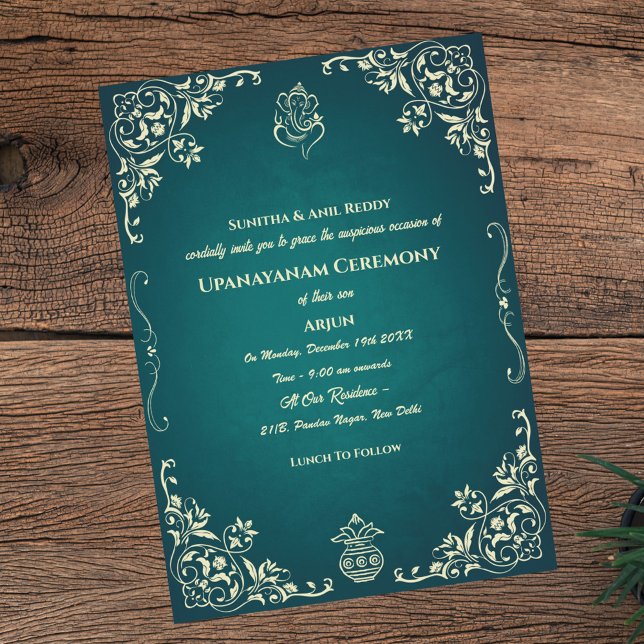 Invitation Upanayanam aka Hindu Holy Thread Janeu Cérémonie (Créateur téléchargé)