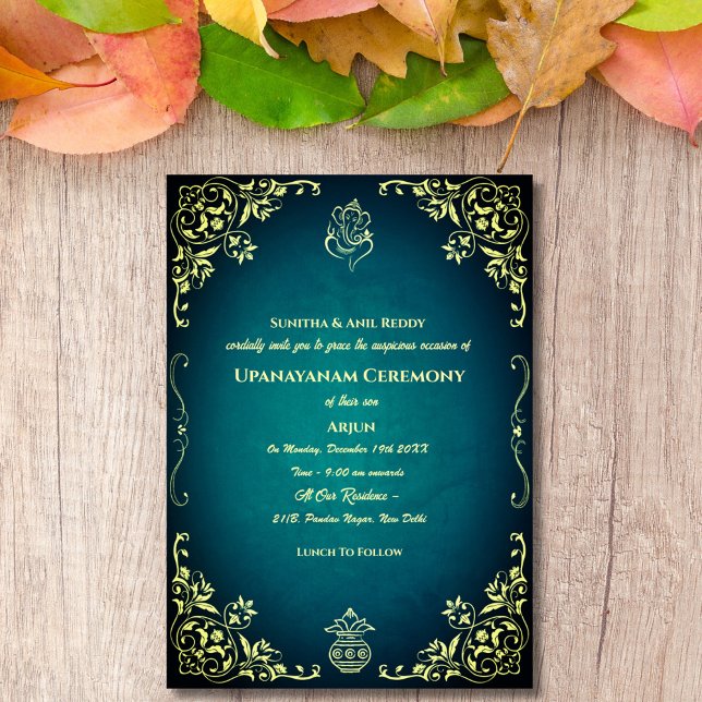 Invitation Upanayanam aka Hindu Holy Thread Janeu Cérémonie (Créateur téléchargé)